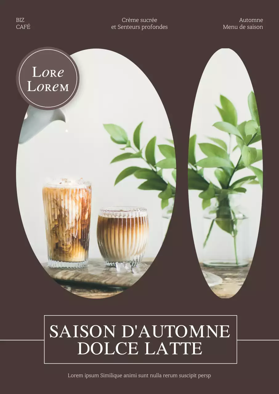 Faites la promotion de votre nouveau menu d'automne avec un concept chaleureux et luxueux.