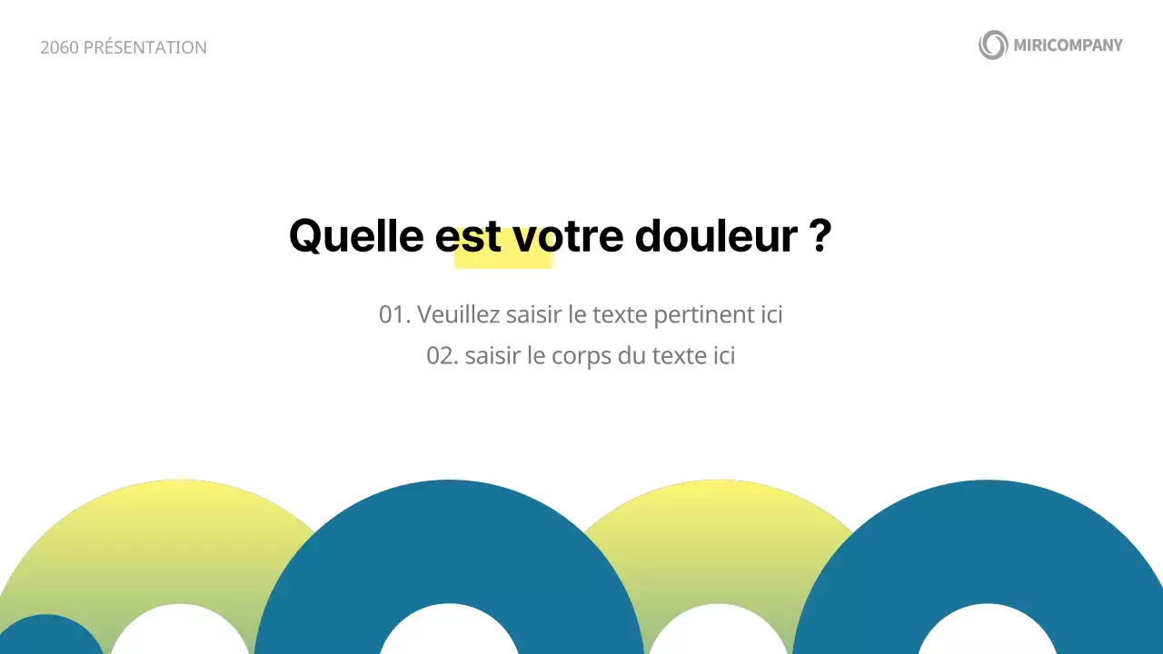 Une proposition d'introduction d'entreprise moderne en blanc et bleu