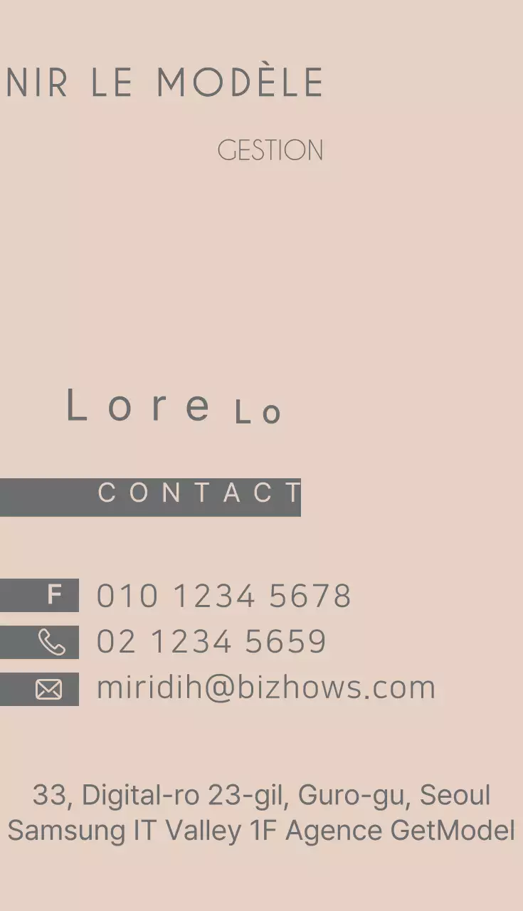 Gestion des modèles