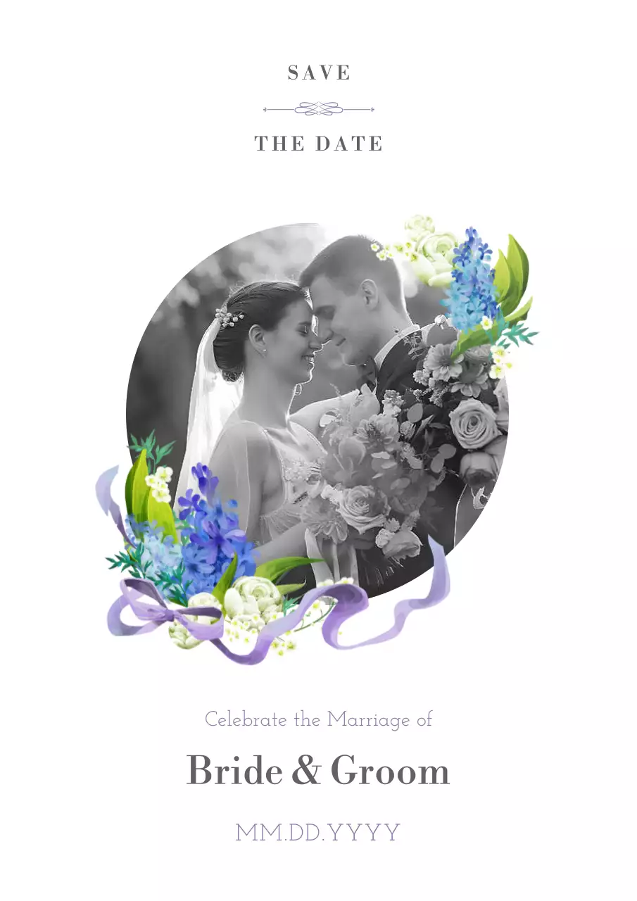 White Elegant Wedding Invitation Poster