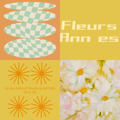 Couverture d'album moderne en jaune et orange post