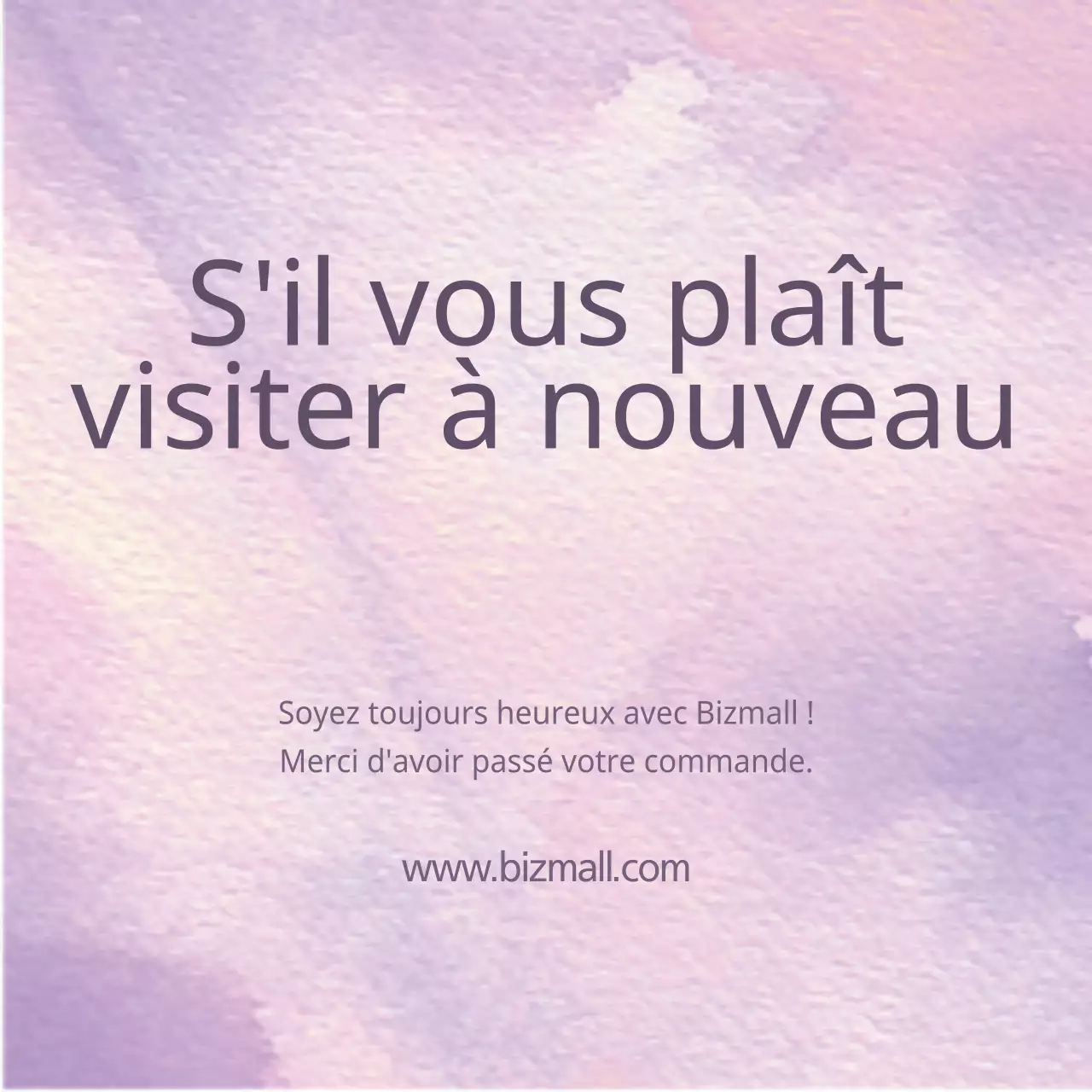 N'hésitez pas à revenir