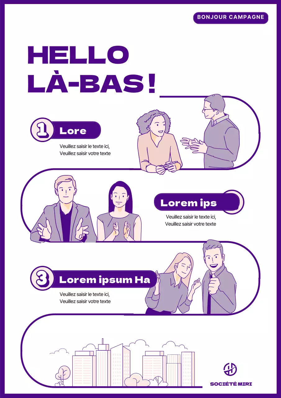 Campagne de vœux internes en violet