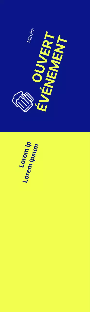 Un événement de l'ouverture de l'espoir piloté par le texte avec un fort contraste jaune-bleu