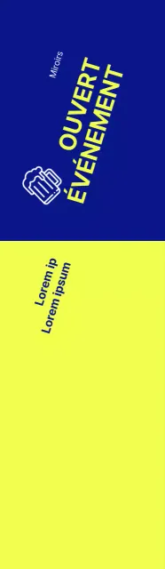 Un événement de l'ouverture de l'espoir piloté par le texte avec un fort contraste jaune-bleu
