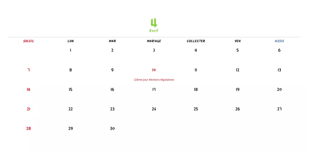 Calendrier du Nouvel An avec de jolies illustrations au trait