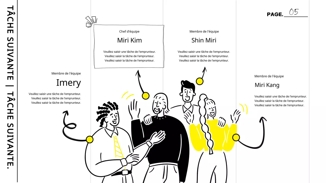 Procès-verbaux des réunions d'étude avec des rehauts de blanc et de jaune