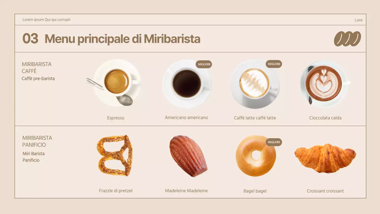 Marrone 3D Illustrazione Retro Concept Cafe Proposta per un caffè