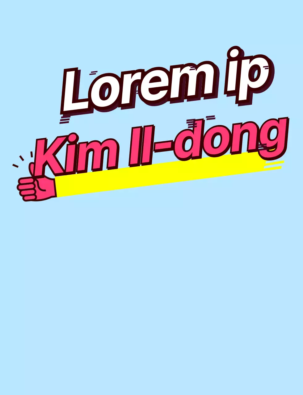 T-shirt de groupe scolaire avec texte incliné rose et jaune