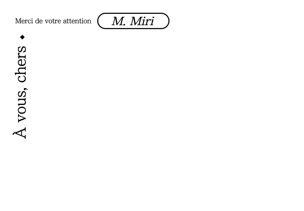 Une conception simple, en noir et blanc, axée sur le texte, pour dire merci.