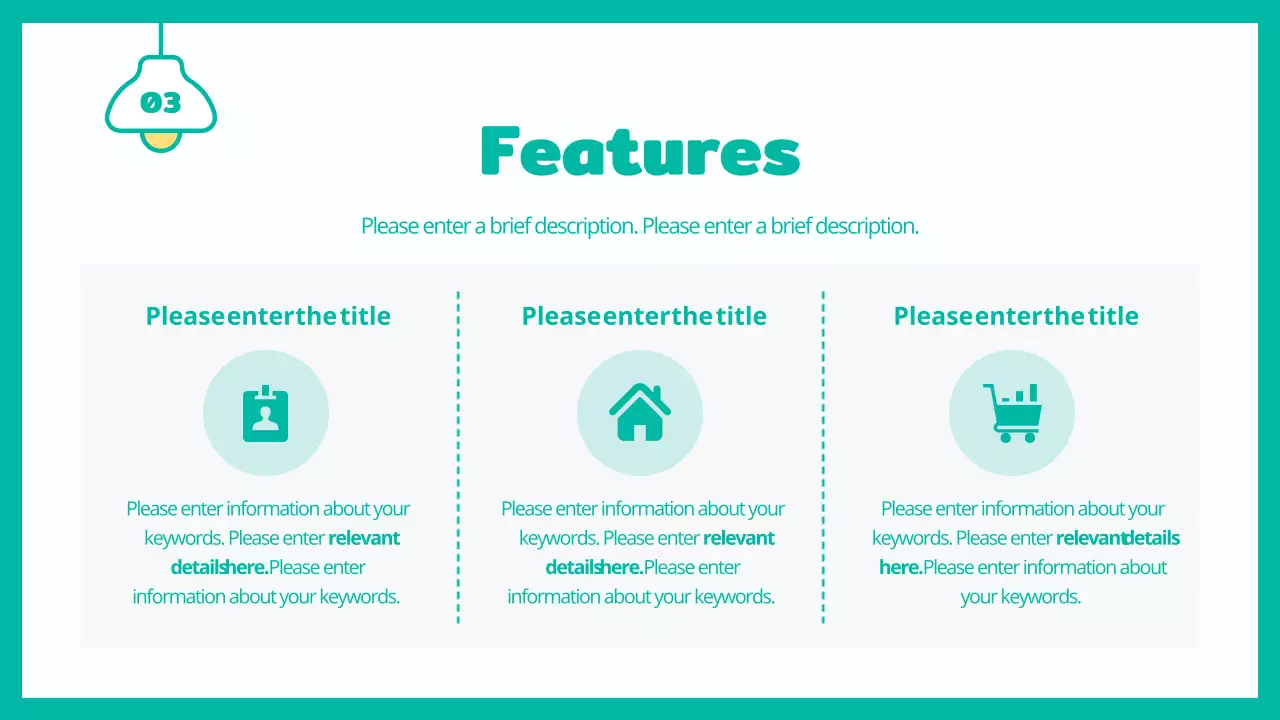 Teal Minimal Household Guide Presentation