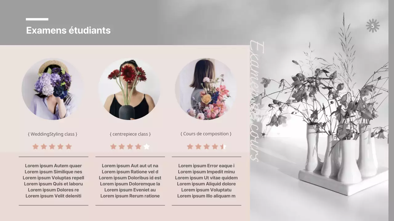 Guide des fleurs grises et roses cours d'une journée