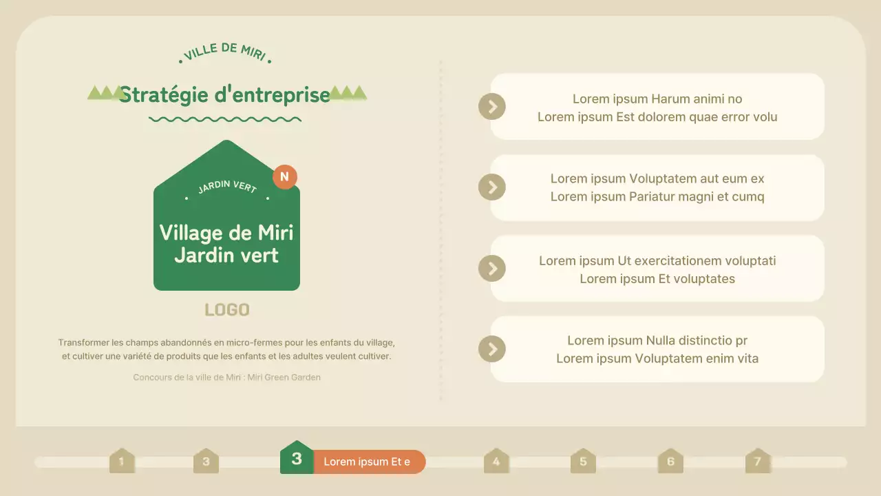 Proposition de concours pour la création d'un jardin de revitalisation communautaire vert et orange