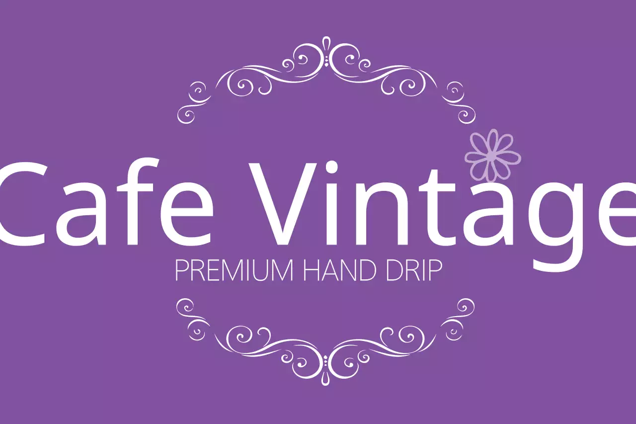 Purple Vintage Cafe Advertisement Banner