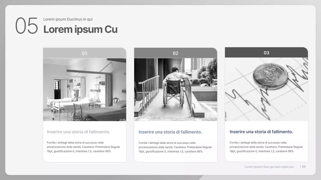 Presentazione blu semplice per il dibattito sulla privatizzazione della sanità