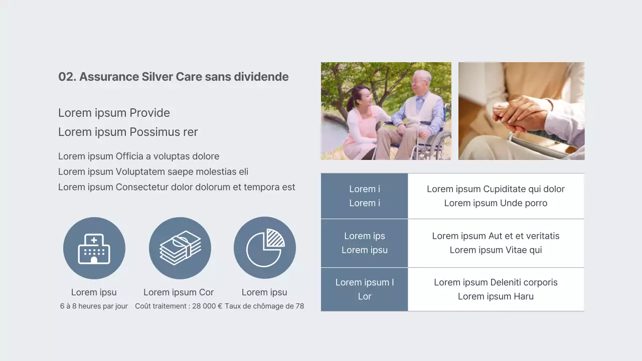 Orange et Turquoise Assurance-vie à titre onéreux Assurance maladie en argent non renouvelable Devis Introduction au produit Conseil en matière de devis