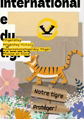 (Premium) Promouvoir la Journée mondiale du tigre avec un concept de conte de fées