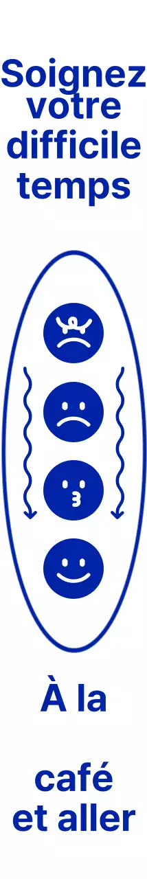 Bleu marine, propre et simple emoji et combinaison de texte style cafe