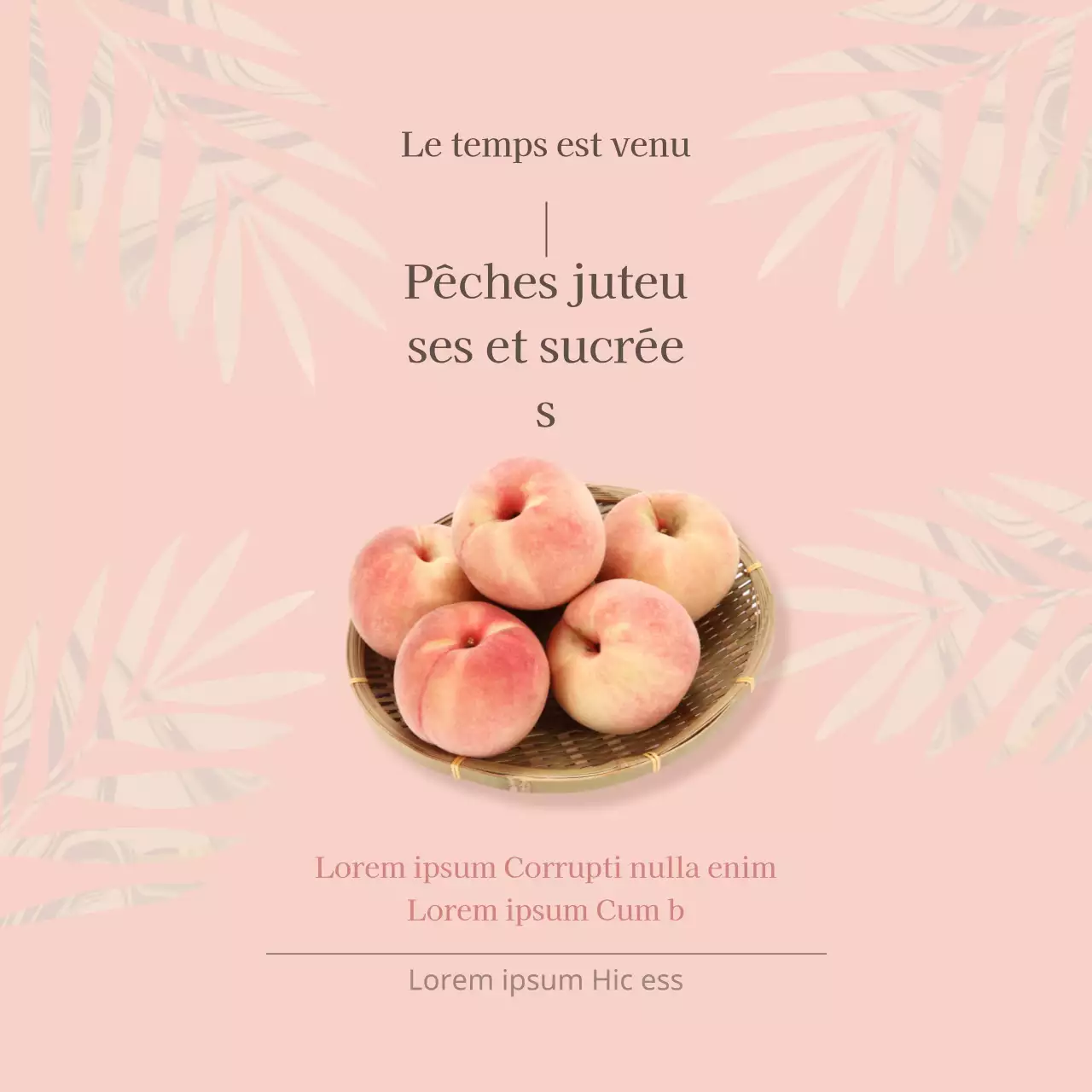 Autocollant pour pêches fraîches de la ferme