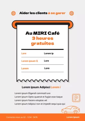 Panneaux de stationnement orange et gris