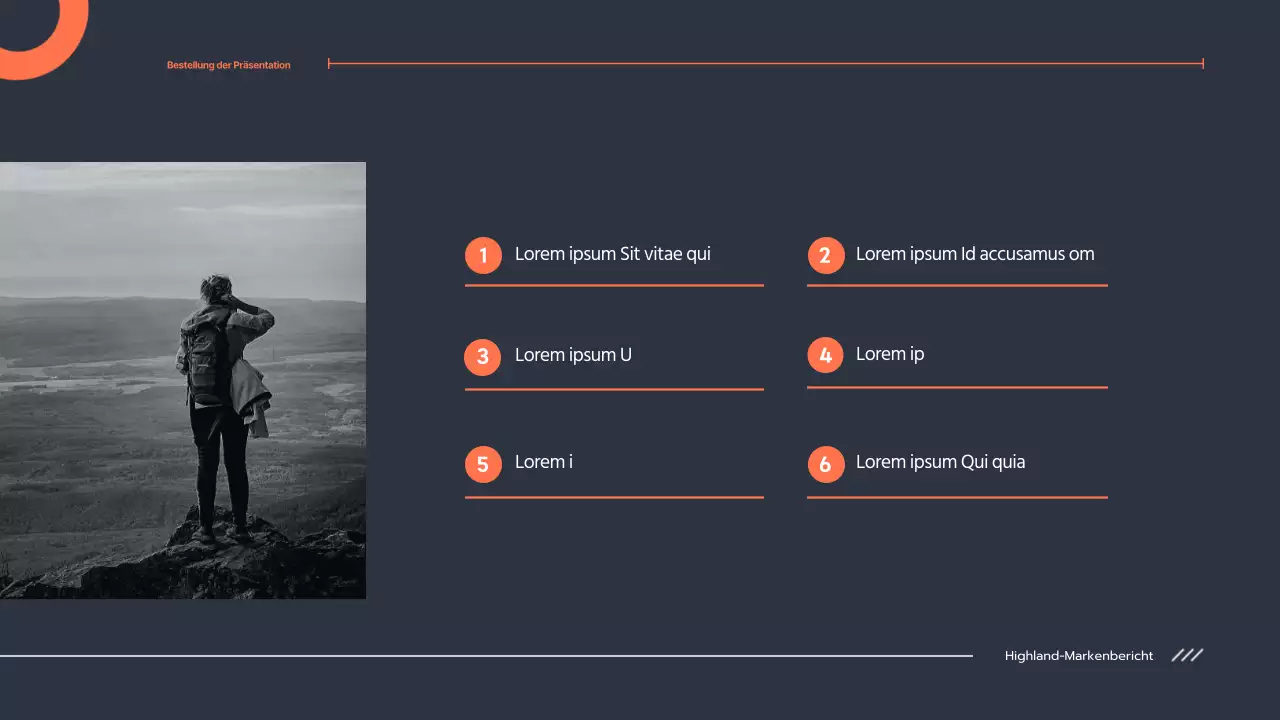 Ordentlicher Klassenzuweisungsbericht in navy orange