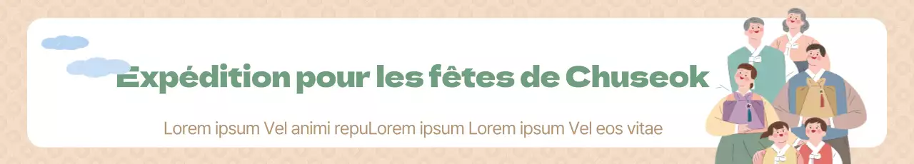 Avis de livraison pour les fêtes de Chuseok sur fond beige chaud