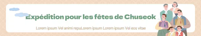Avis de livraison pour les fêtes de Chuseok sur fond beige chaud