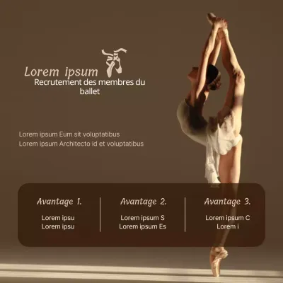 Mise en valeur des photos de ballet dans le cadre de l'événement d'essai Ballet Fit Diet Brown