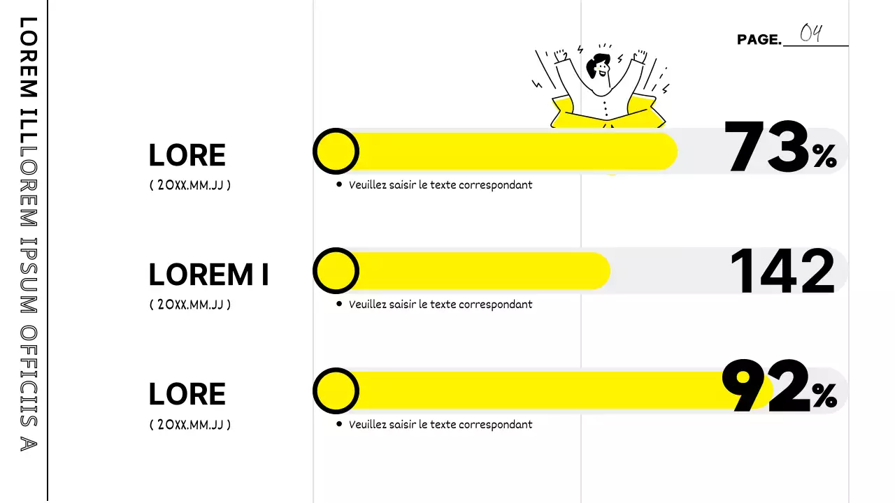 Procès-verbaux des réunions d'étude avec des rehauts de blanc et de jaune