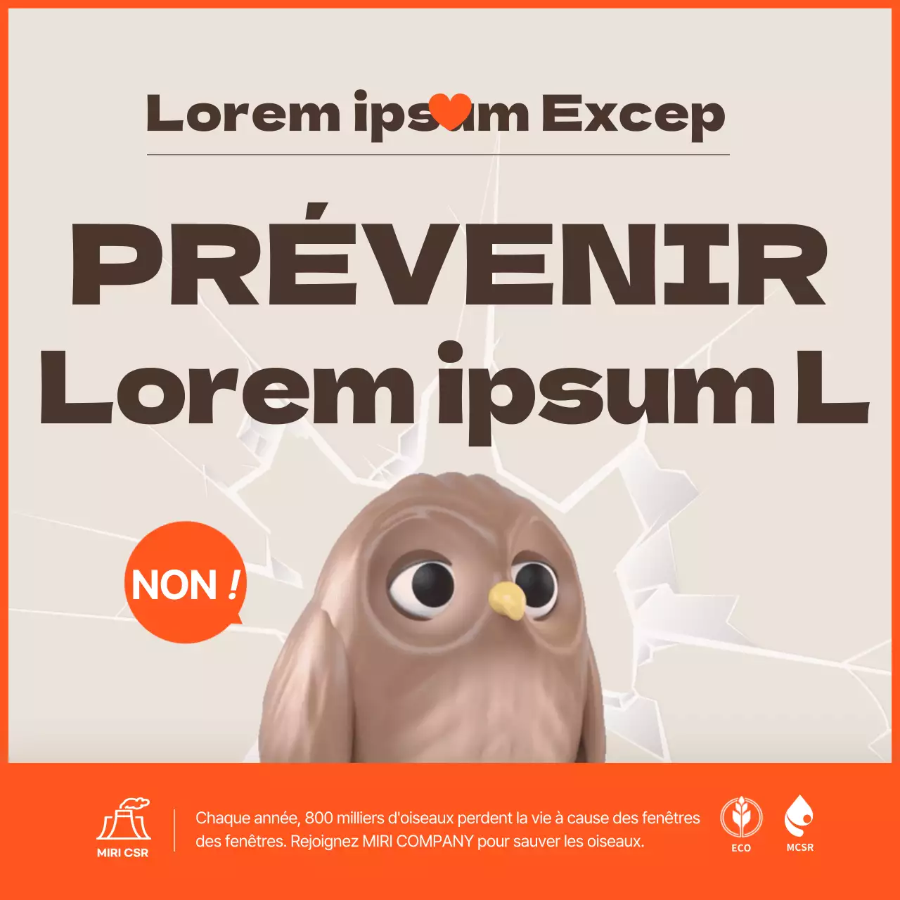 Une campagne anti-collision avec des accents orange