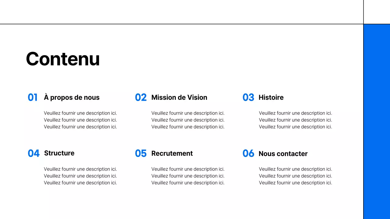 Un simple prospectus d'entreprise d'éducation blanc et bleu