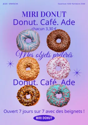 Affiche de café violet