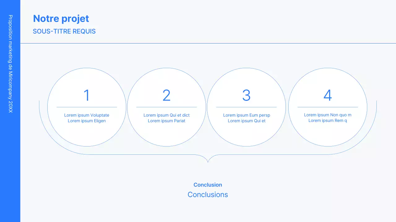 Kit de concept d'entreprise avec des lignes bleues, minimalistes et simples