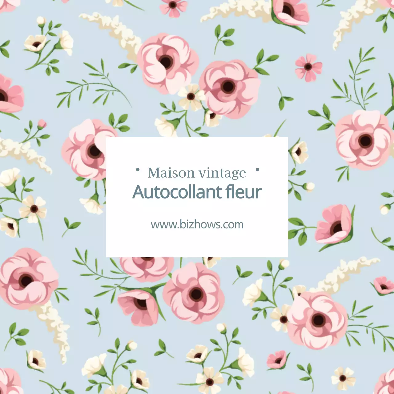 AUTOCOLLANT FLEUR