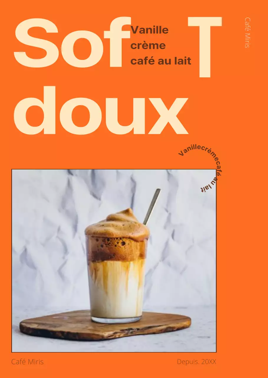 Cadre photo avec texte en surbrillance orange