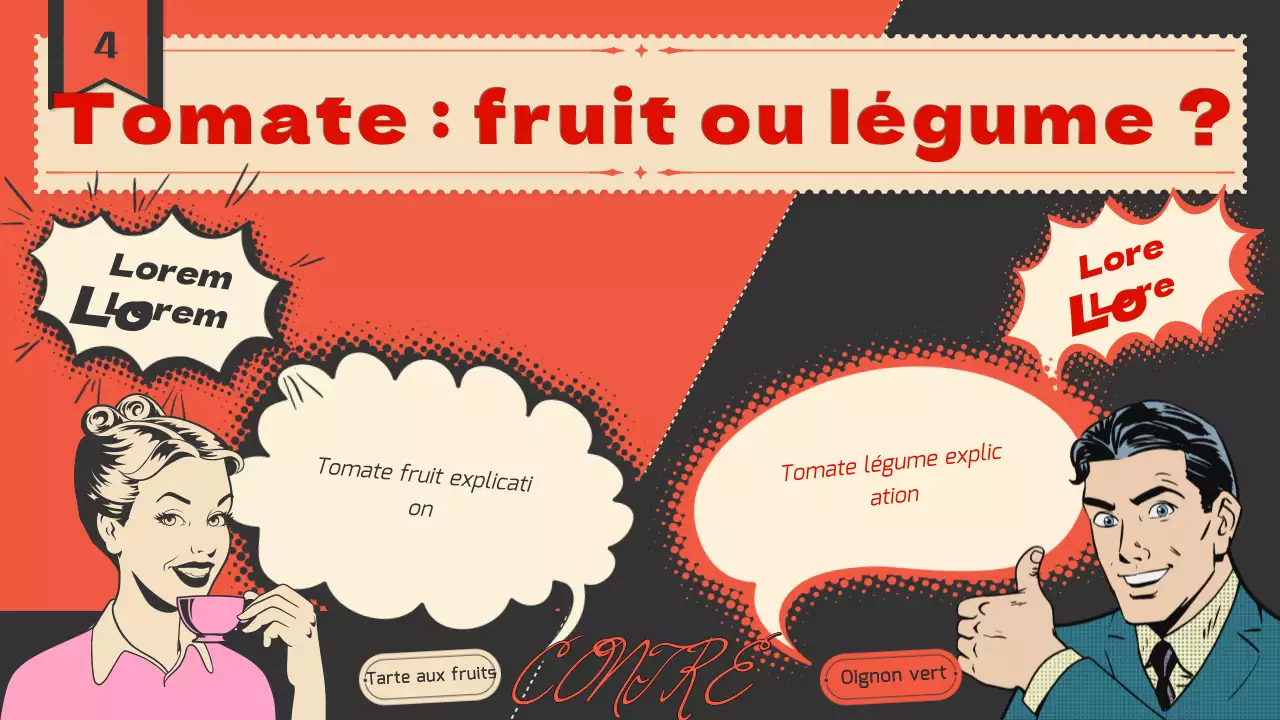 Présentation de tomates avec un concept d'étiquette vintage en orange et bleu marine