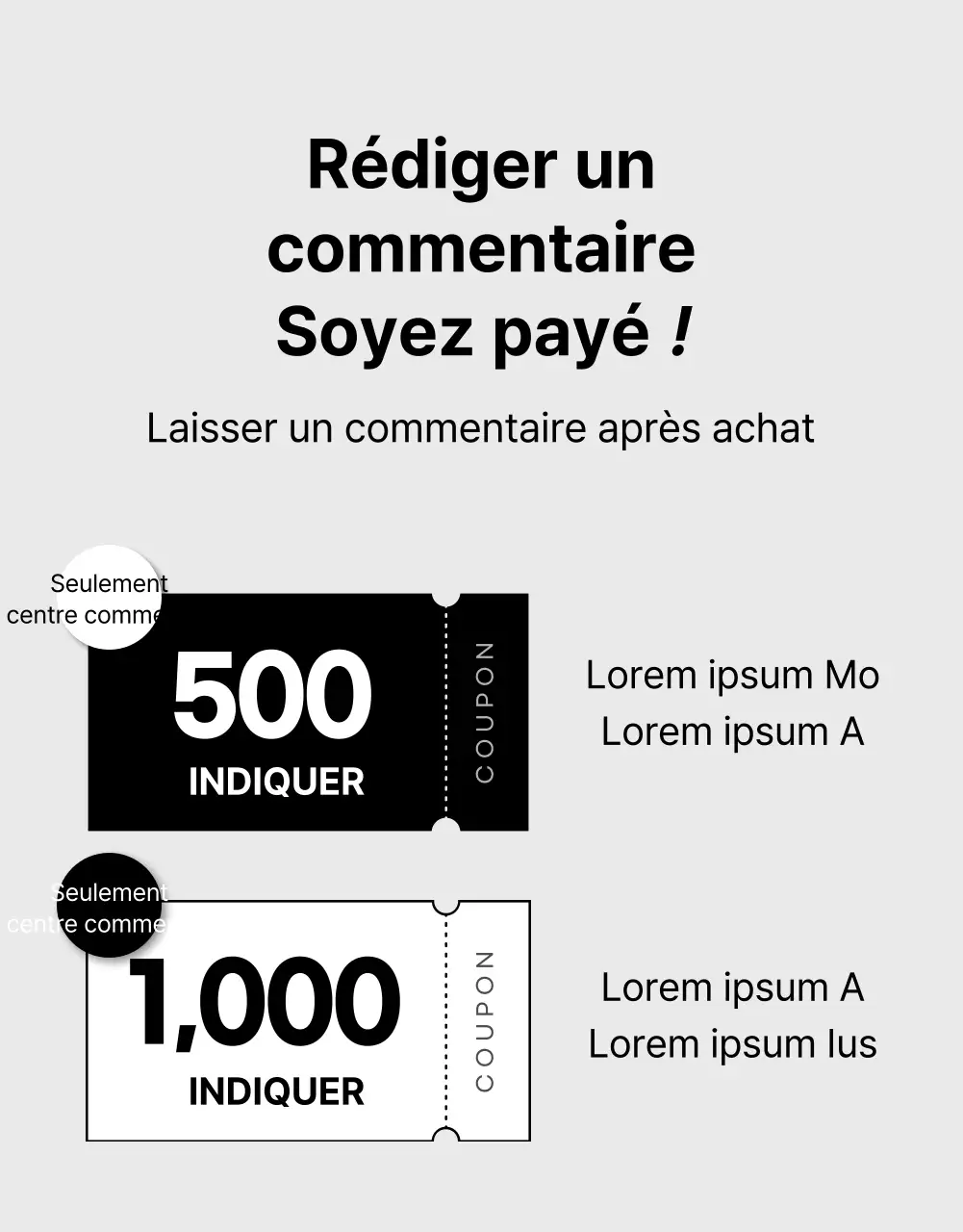 Noir et blanc, commentaires clairsPage de détails de l'événement