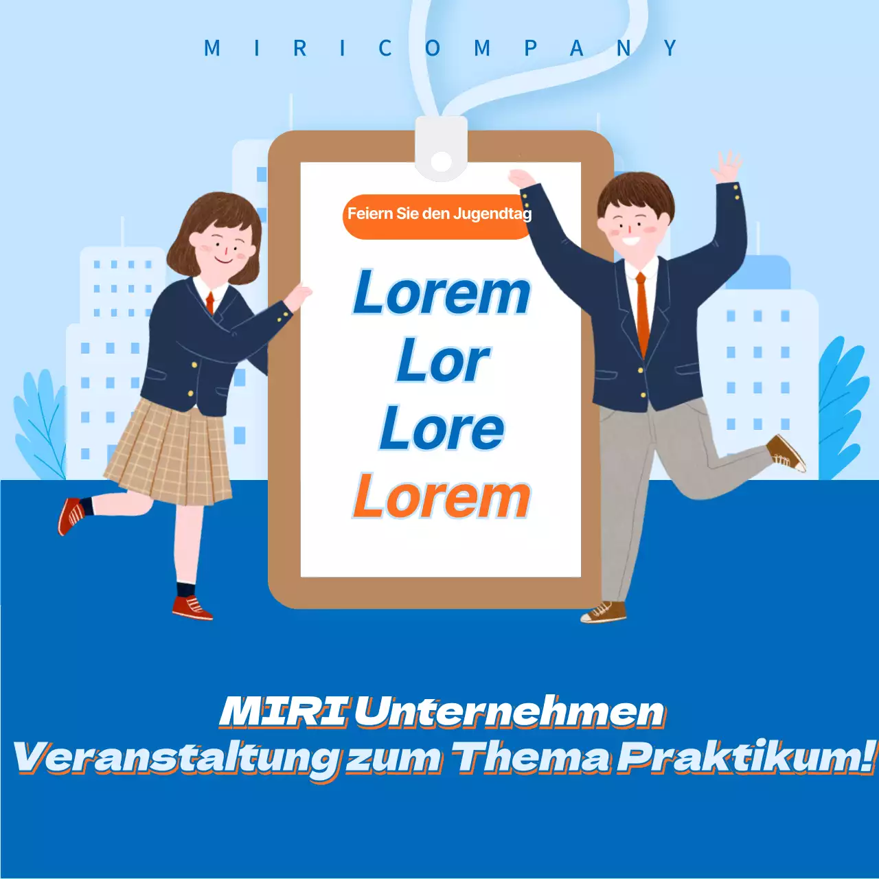 Förderung von Praktikumsveranstaltungen für den Jugendtag in Blau