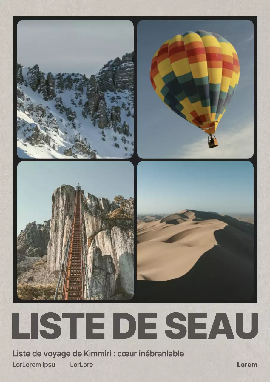 Essais de la liste des choses à faire de Grey's vintage