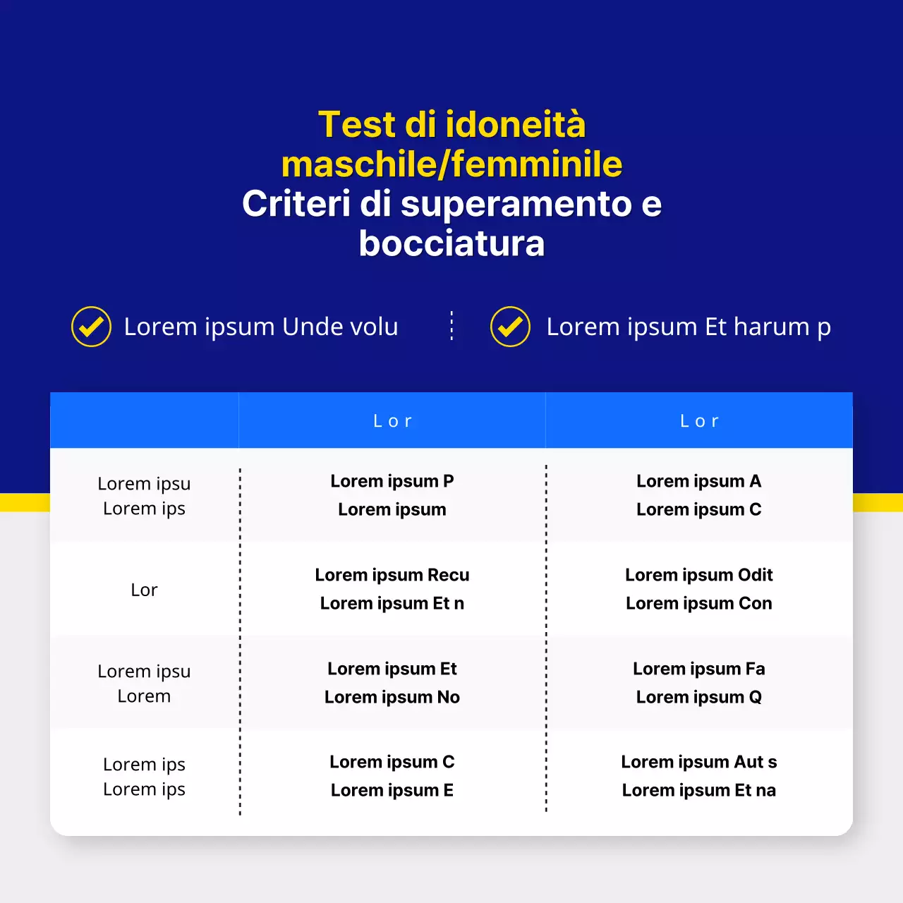 Promuovere la consultazione di informazioni sull'esame di servizio civile con colori blu e gialli.