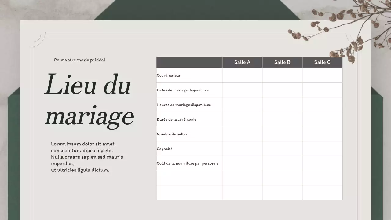 L'organisation d'un mariage avec un concept d'invitation écologique