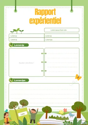 Concevoir un rapport d'apprentissage par l'expérience mignon et écologique