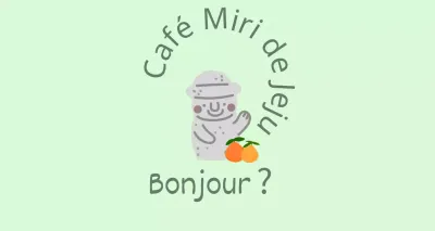 Jeju Cafe Balt, un joli café couleur menthe proposant des mandarines et des dolharbangs de l'île de Jeju.