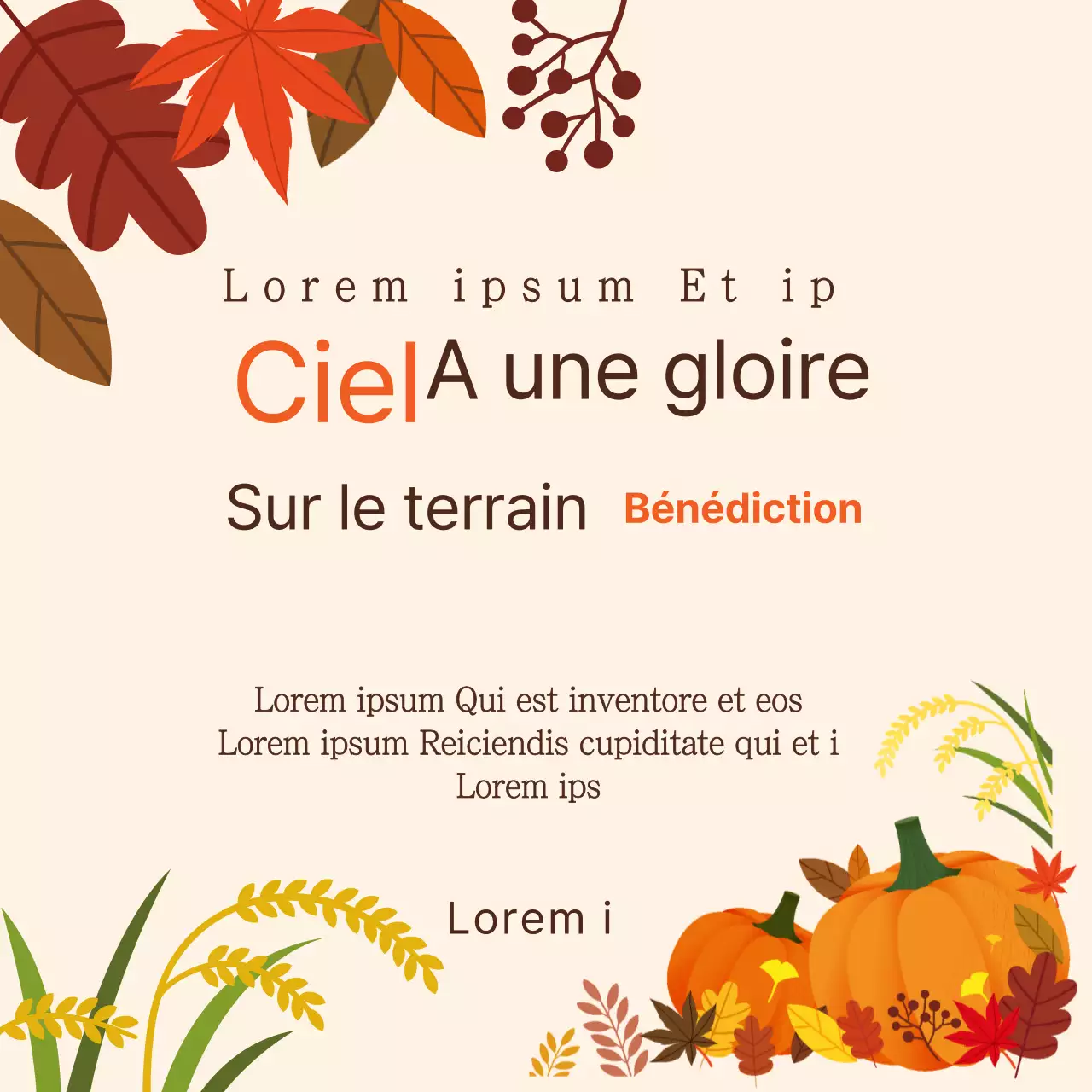 Guide de l'action de grâce par le feuillage orange