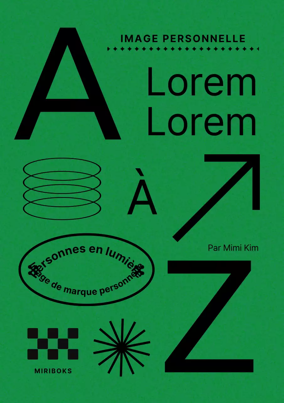 Marque graphique verte et géométrique