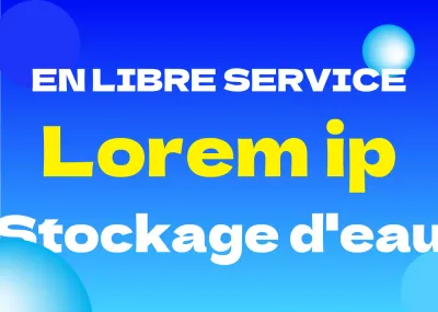 L'eau bleue, blanche et jaune est une pièce jointe de guidage avec une formulation automatique et une forme circulaire.