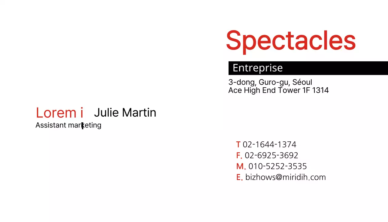 Cartes de visite marketing