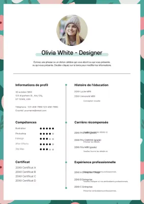 C.V. propre turquoise