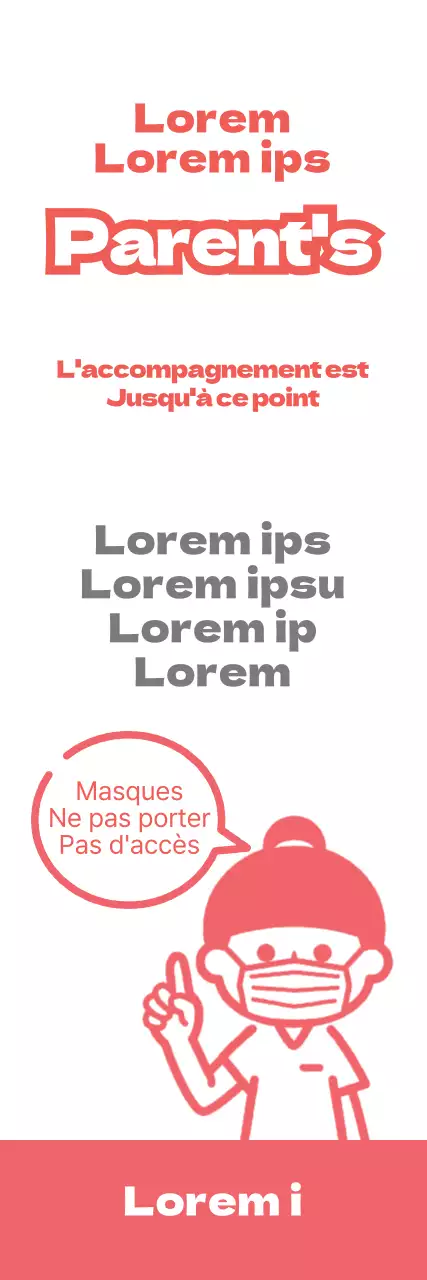 Illustration rose mignonne des restrictions du campus COVID-19