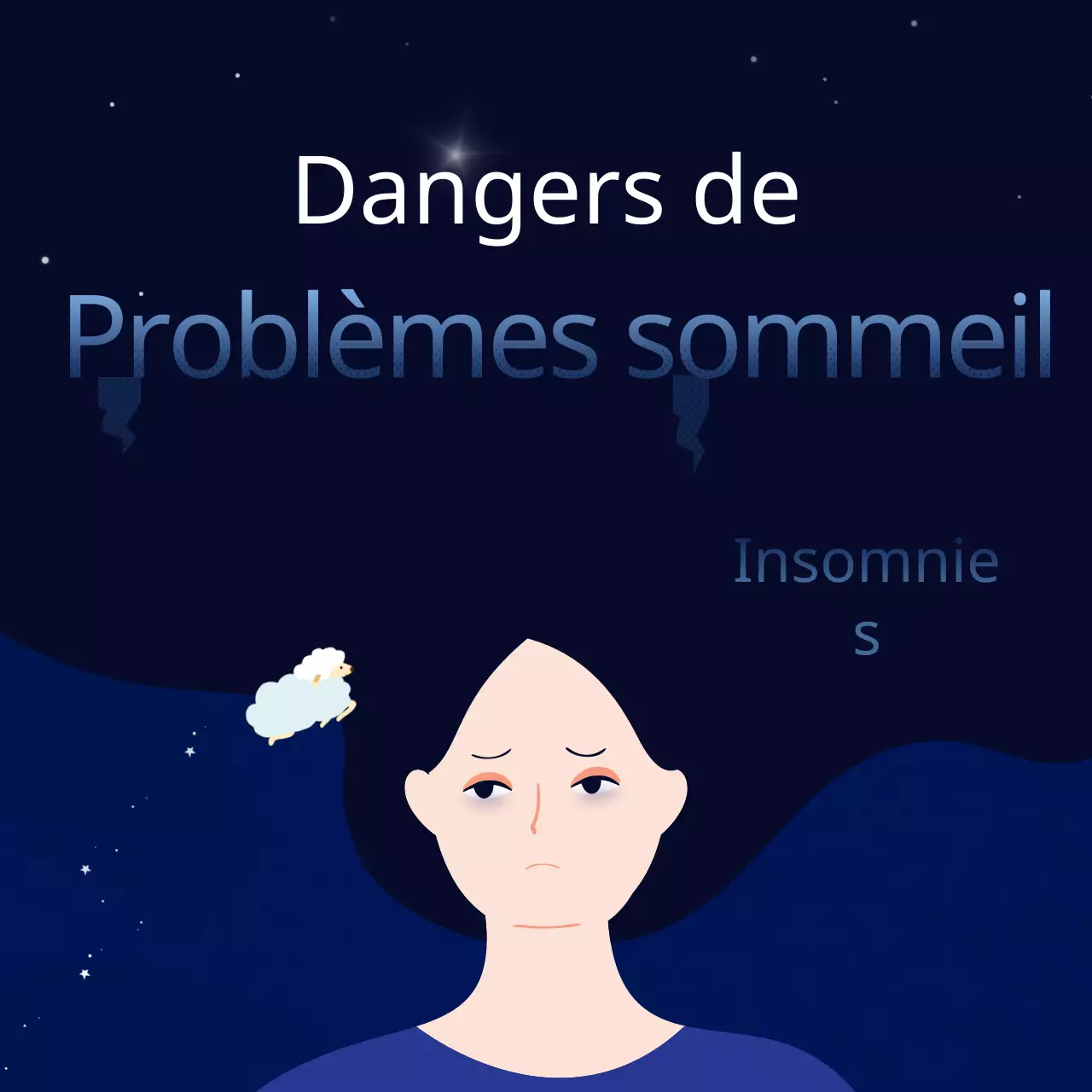 Nuits sombres et rêveuses, bleu marine et violet, invités indésirables Diagnostic de l'insomnie